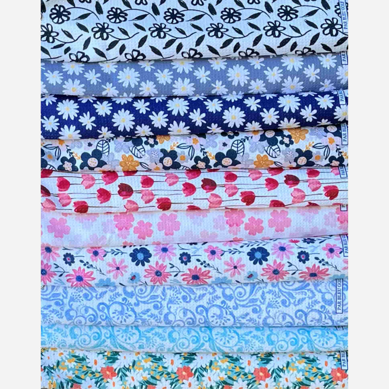 Women's Floral Golf Towel Collection Stacked