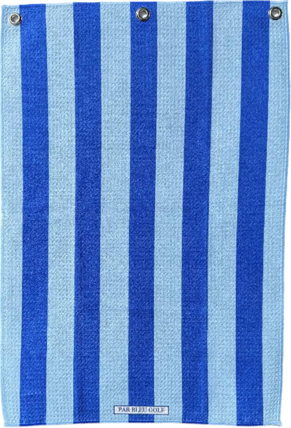 Blue and Light Blue Patterned Golf Towel front view